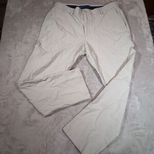 Vineyard Vines On The Go OTG Pants 36x30 (36x28) Flat Front Chino Gray Golf